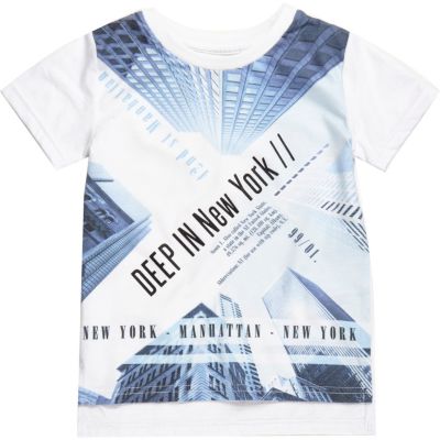 Mini boys New York print t-shirt